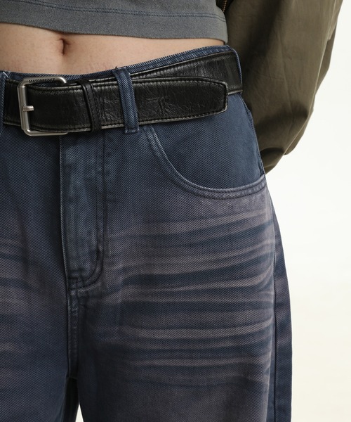 MASONPRINCE(メイソンプリンス)の「4カラー ワイドシルエット ウォッシュ加工デニムパンツ NZK6131【MASONPRINCE】(デニムパンツ・メンズ・レッド/ブラウン/グリーン/ブルー・L/XS/S/M)」の9枚目の写真