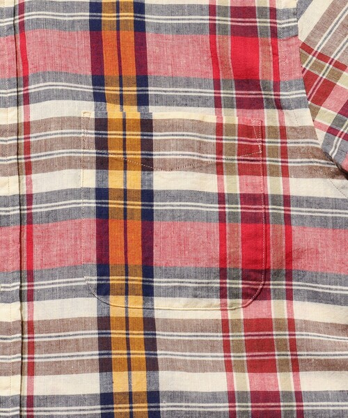 BEAMS PLUS（ビームスプラス）の「BEAMS PLUS / インディアン マドラスチェック ショートスリーブ ボタンダウン シャツ（シャツ/ブラウス・メンズ・ピンク/ネイビー/ブルー/その他・M/XL/S/L）」の17枚目の写真
