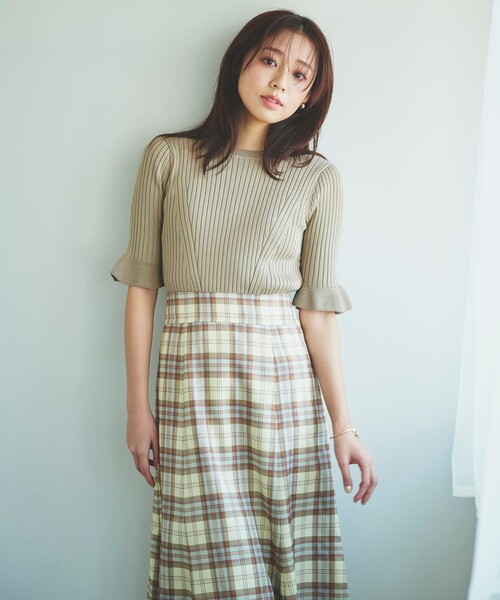 Feroux（フェルゥ）の「【洗える】ニットコンビ ワンピース（ドレス・レディース・ベージュ系2/ブラック系2・2/1）」の9枚目の写真