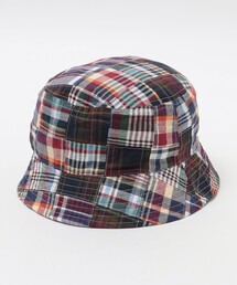 SHIPS: パッチワーク マドラス チェックハット