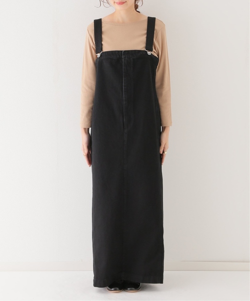 La TOTALITE（ラトータリテ）の「《追加》デニムフロントzipジャンスカ（ジャンパースカート・レディース・ブラック/サックスブルー・36/38）」の6枚目の写真