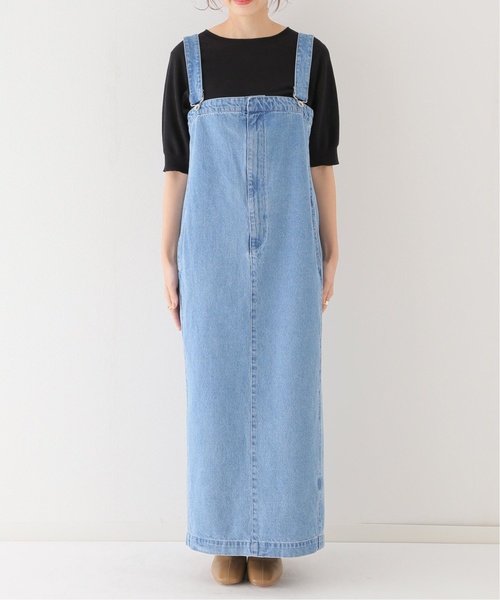 La TOTALITE（ラトータリテ）の「《追加》デニムフロントzipジャンスカ（ジャンパースカート・レディース・ブラック/サックスブルー・36/38）」の4枚目の写真