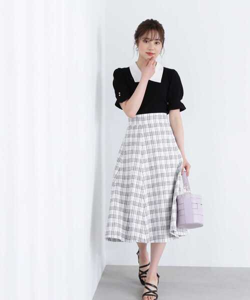 PROPORTION BODY DRESSING（プロポーションボディドレッシング）の「パフスリーブクラシカルカラーニット / 1213170900（ニット/セーター・レディース・グレー/ピンク/オフホワイト/ブラック・MEDIUM/SMALL）」の11枚目の写真