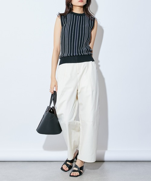 Lui's（ルイス）の「マルチストライプニットタンクトップ（ニット/セーター・レディース・オフホワイト/ブラック/ブルー・FREE）」の16枚目の写真