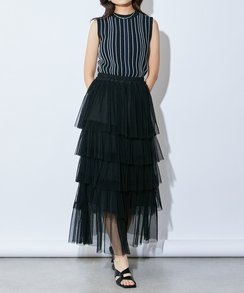 Lui's（ルイス）の「マルチストライプニットタンクトップ（ニット/セーター・レディース・オフホワイト/ブラック/ブルー・FREE）」の18枚目の写真