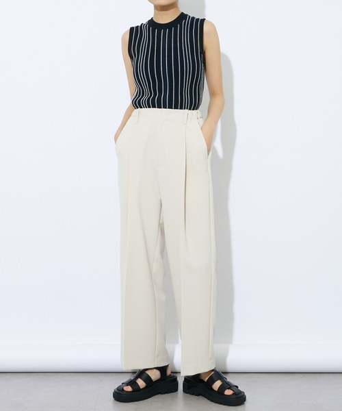 Lui's（ルイス）の「マルチストライプニットタンクトップ（ニット/セーター・レディース・オフホワイト/ブラック/ブルー・FREE）」の20枚目の写真