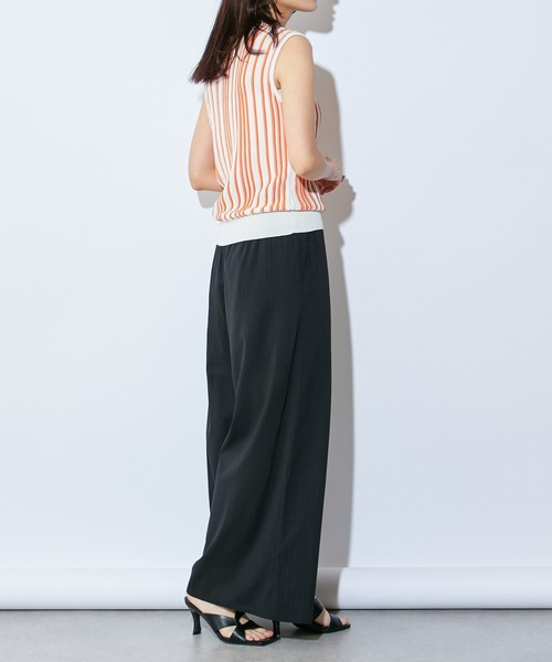 Lui's（ルイス）の「マルチストライプニットタンクトップ（ニット/セーター・レディース・オフホワイト/ブラック/ブルー・FREE）」の9枚目の写真