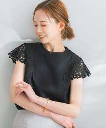 レースフレンチスリーブプルオーバー