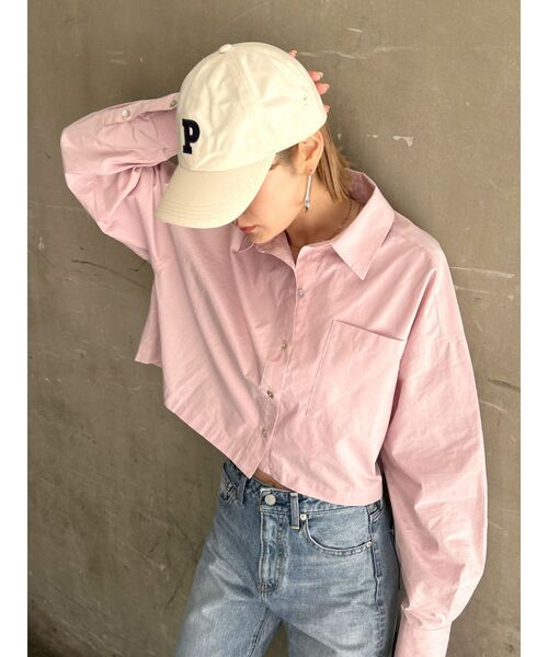 Ungrid（アングリッド）の「ショートデザインシャツ（シャツ/ブラウス・レディース・ピンク/オフホワイト/その他1/イエロー・FREE）」の19枚目の写真