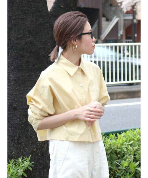 Ungrid（アングリッド）の「ショートデザインシャツ（シャツ/ブラウス・レディース・ピンク/オフホワイト/その他1/イエロー・FREE）」の17枚目の写真