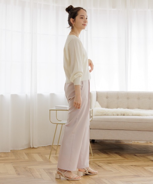 flower（フラワー）の「クラリティニットカーディガン（カーディガン/ボレロ・レディース・ピンク/ホワイト・FREE）」の11枚目の写真