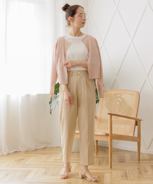 flower（フラワー）の「クラリティニットカーディガン（カーディガン/ボレロ・レディース・ピンク/ホワイト・FREE）」の19枚目の写真