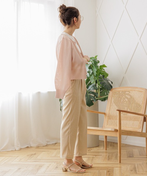 flower（フラワー）の「クラリティニットカーディガン（カーディガン/ボレロ・レディース・ピンク/ホワイト・FREE）」の21枚目の写真