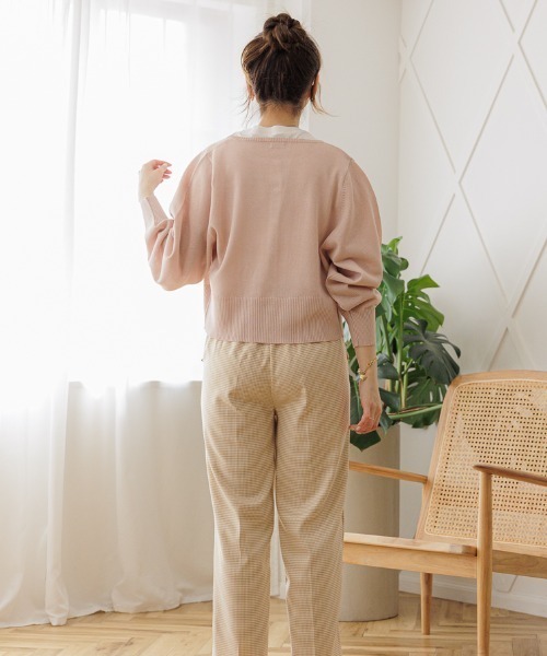 flower（フラワー）の「クラリティニットカーディガン（カーディガン/ボレロ・レディース・ピンク/ホワイト・FREE）」の22枚目の写真