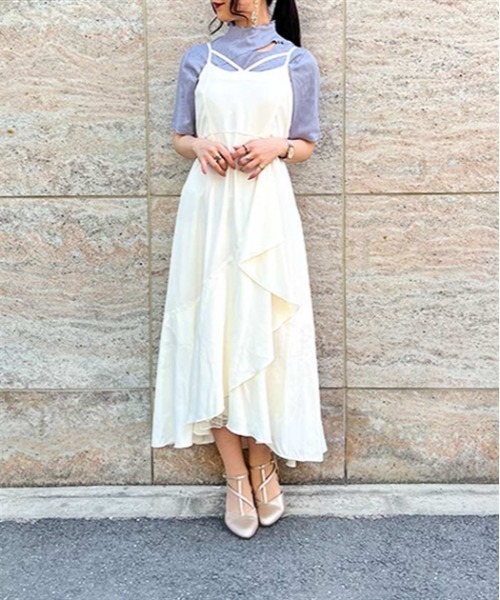 axes femme（アクシーズファム）の「ラッフルフリルキャミ
