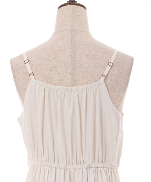 axes femme（アクシーズファム）の「ラッフルフリルキャミワンピース（ワンピース・レディース・ブラック/カーキ/ホワイト/ピンク/グレー・FREE）」の19枚目の写真