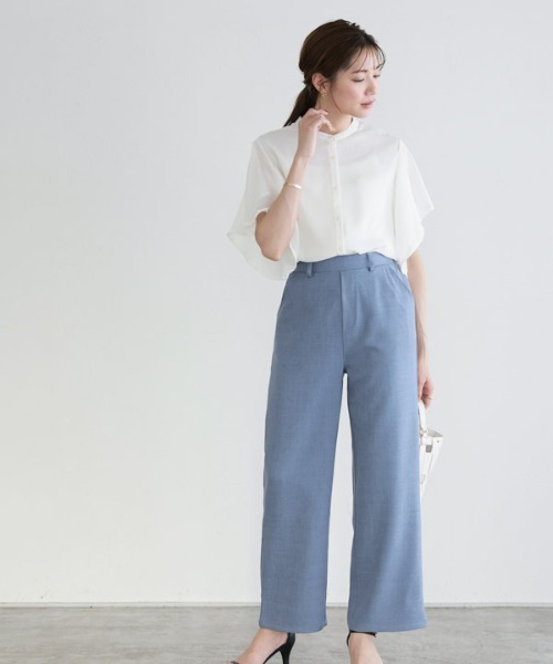 Pierrot(ピエロ)の「リネンタッチストレートパンツ(その他パンツ・レディース・ブルー系その他/ライトベージュ・M/L/PM)」の18枚目の写真