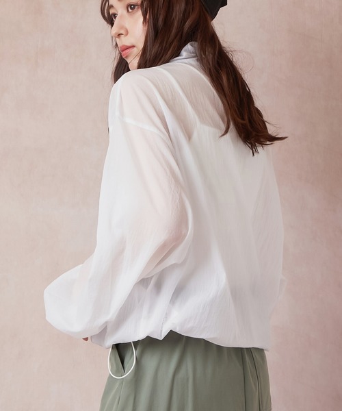 Lull(ルル)の「【Lull / ルル】シアーアノラックパーカー(パーカー・レディース・ホワイト/ブルー/ブラック・ONESIZE)」の5枚目の写真