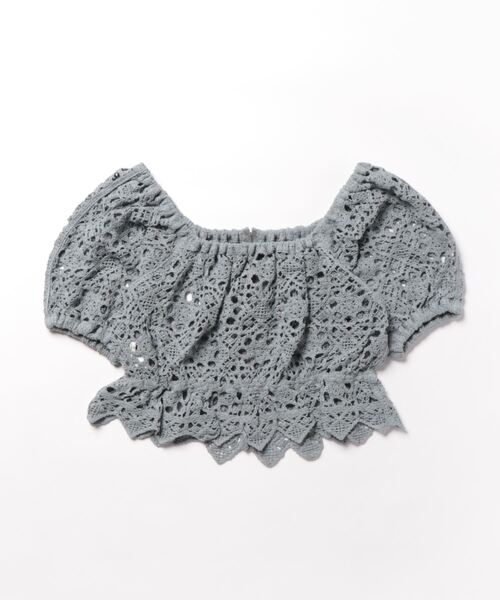 archives(アルシーヴ)の「クロシェ編み2wayTOPS(シャツ/ブラウス・レディース・ブルー/アイボリー/ブラック・MEDIUM)」の8枚目の写真