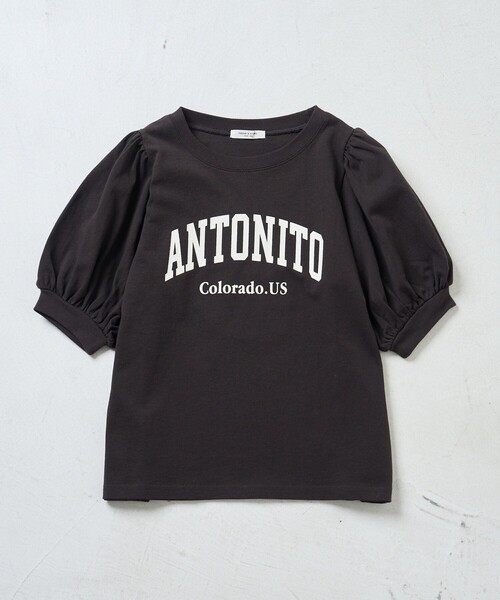 FREAK'S STORE(フリークスストア)の「パフスリーブカレッジロゴTEE(Tシャツ/カットソー・レディース・オフホワイト/チャコールグレー/レッド・フリ-)」の19枚目の写真