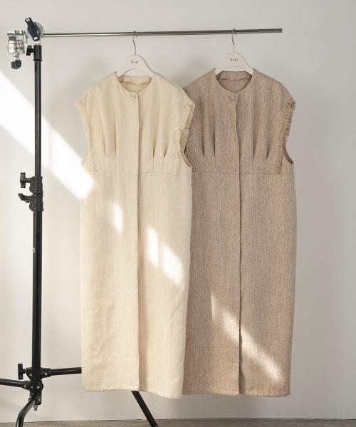 【美品】lawgy tweed fringe vest op / ベージュ 美品】lawgy tweed fringe vest op / ベージュ - メルカリ