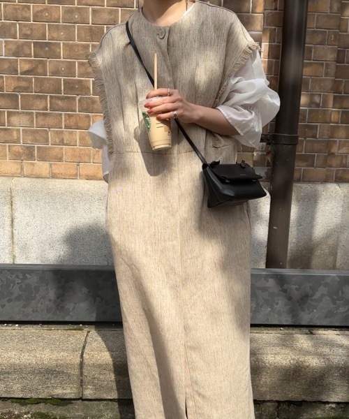 lawgy（ラウジー）の「tweed fringe vest op（ワンピース）」 - WEAR