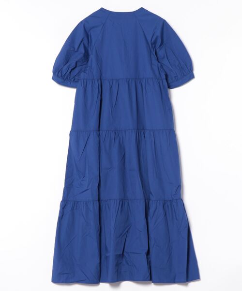 IEDIT(イディット)の「IEDIT 一枚で華やげるパフスリーブキーネックティアードワンピース(ワンピース・レディース・ブルー/ブラック・MEDIUM/LARGE/X-LARGE/XX-LARGE)」の7枚目の写真