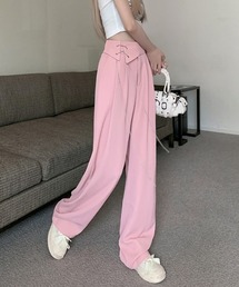 フォールディングウエストピンタックパンツ