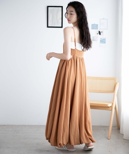 WEGO（ウィゴー）の「WEGO/サイドカットバルーンキャミワンピース（ワンピース・レディース・ブラック/オレンジ系その他・FREE）」の15枚目の写真