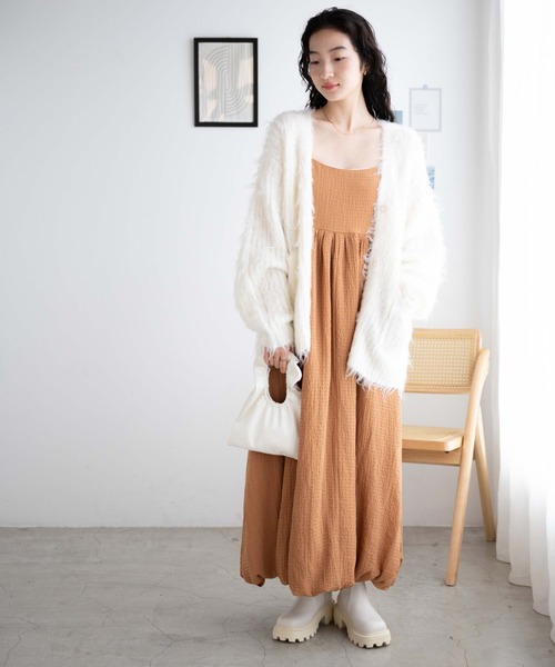 WEGO（ウィゴー）の「WEGO/サイドカットバルーンキャミワンピース（ワンピース・レディース・ブラック/オレンジ系その他・FREE）」の13枚目の写真