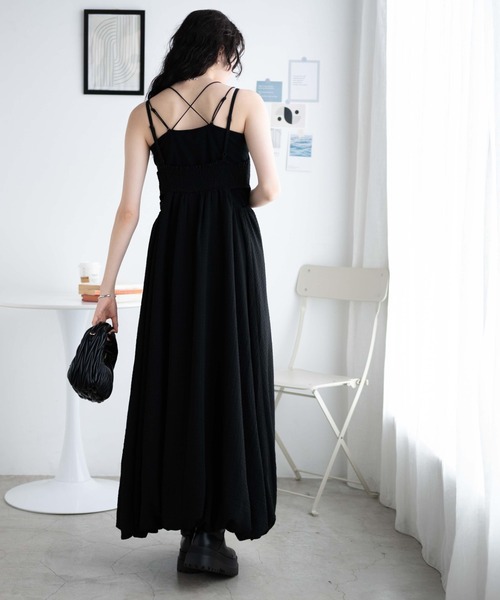 WEGO（ウィゴー）の「WEGO/サイドカットバルーンキャミワンピース（ワンピース・レディース・ブラック/オレンジ系その他・FREE）」の8枚目の写真