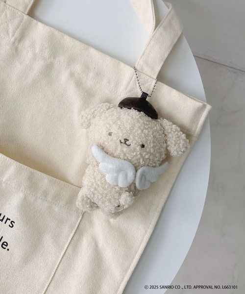 Sanrio characters と一緒ボールチェーンマスコット付トートバッグ