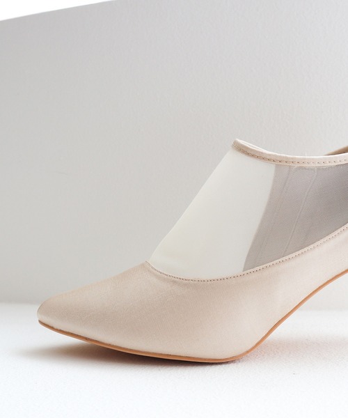 Dorry Doll（ドリードール）の「シャイニー×シアーショートブーツ（ブーツ・レディース・ベージュ/グレー/ブラック・L/M/S）」の8枚目の写真