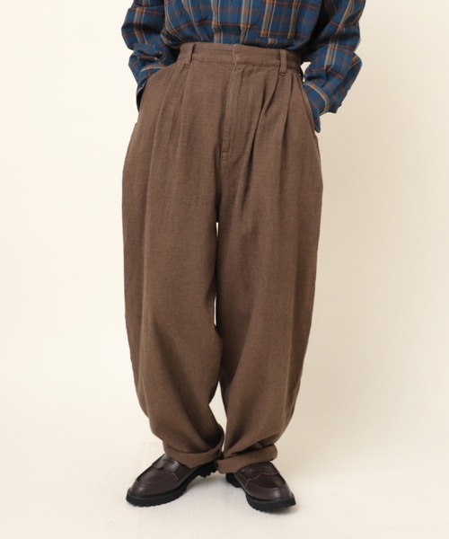 RNA-N（アールエヌエーエヌ）の「R4108 綿麻プリペラバルーンパンツ（その他パンツ・レディース・ブラック/ブラウン/キナリ・MEDIUM）」の3枚目の写真