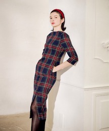 JENNE（ジェンヌ）の「フレンチレトロチェックワンピース（ワンピース