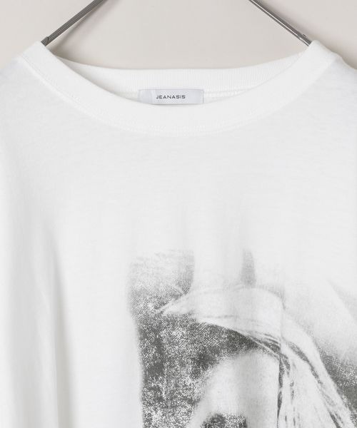 JEANASIS（ジーナシス）の「モノグラフィックプリントロンTEE/978321（Tシャツ/カットソー・レディース・ホワイト系その他/ブラック系その他・FREE）」の10枚目の写真