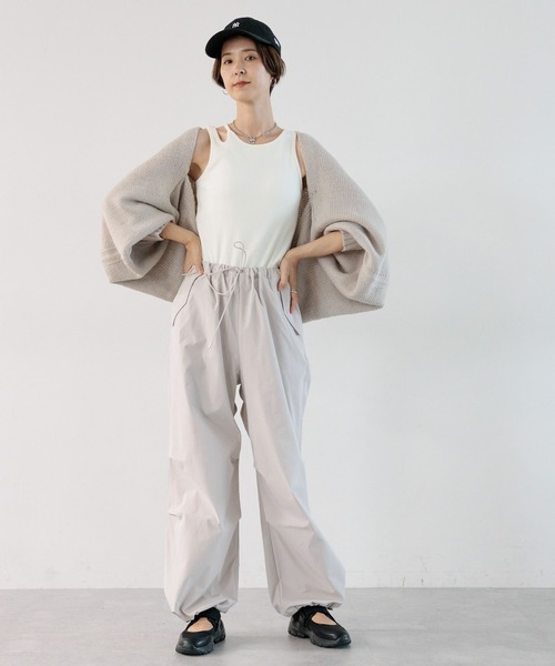 LEPSIM（レプシィム）の「3ゲージボレロニット　961214（カーディガン/ボレロ・レディース・チャコールグレー/グレイッシュベージュ・FREE）」の4枚目の写真