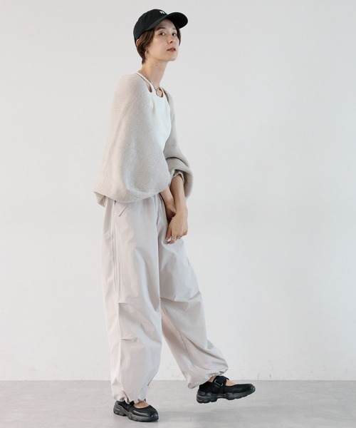 LEPSIM（レプシィム）の「3ゲージボレロニット　961214（カーディガン/ボレロ・レディース・チャコールグレー/グレイッシュベージュ・FREE）」の5枚目の写真