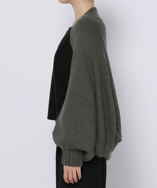 LEPSIM（レプシィム）の「3ゲージボレロニット　961214（カーディガン/ボレロ・レディース・チャコールグレー/グレイッシュベージュ・FREE）」の12枚目の写真