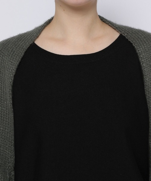 LEPSIM（レプシィム）の「3ゲージボレロニット　961214（カーディガン/ボレロ・レディース・チャコールグレー/グレイッシュベージュ・FREE）」の14枚目の写真