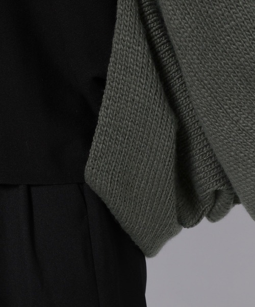 LEPSIM（レプシィム）の「3ゲージボレロニット　961214（カーディガン/ボレロ・レディース・チャコールグレー/グレイッシュベージュ・FREE）」の17枚目の写真