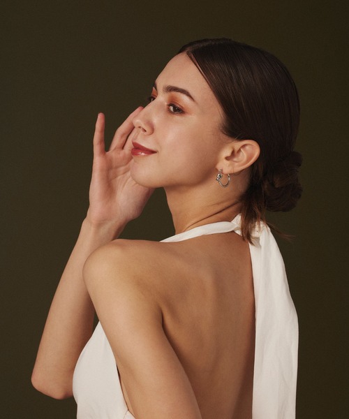 CENE（セネ）の「【CENE】セネ/ノットフープピアス（ピアス（両耳用）・レディース・ゴールド/シルバー・FREE）」の8枚目の写真