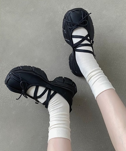 wears（ウェアーズ）の「メリージェーンスニーカーシューズ（スニーカー・レディース・ブラック/アイボリー・M/L）」の15枚目の写真