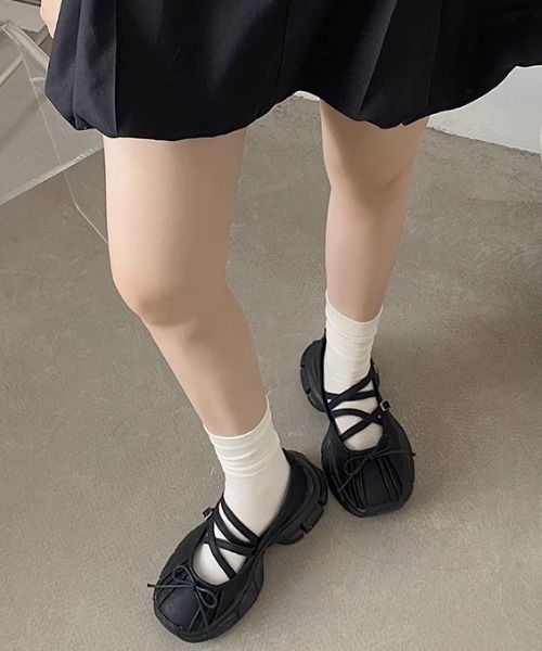 wears（ウェアーズ）の「メリージェーンスニーカーシューズ（スニーカー・レディース・ブラック/アイボリー・M/L）」の17枚目の写真