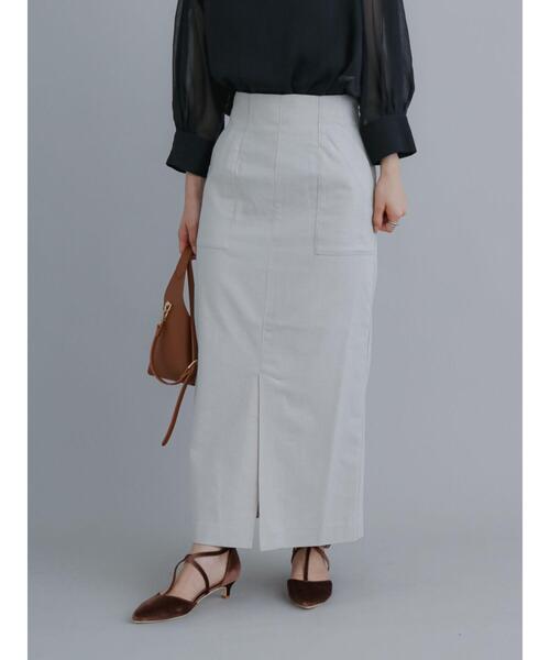 Te chichi（テチチ）の「ロングナロースカート（スカート・レディース・ネイビー/グリーン/ベージュ・F）」の14枚目の写真