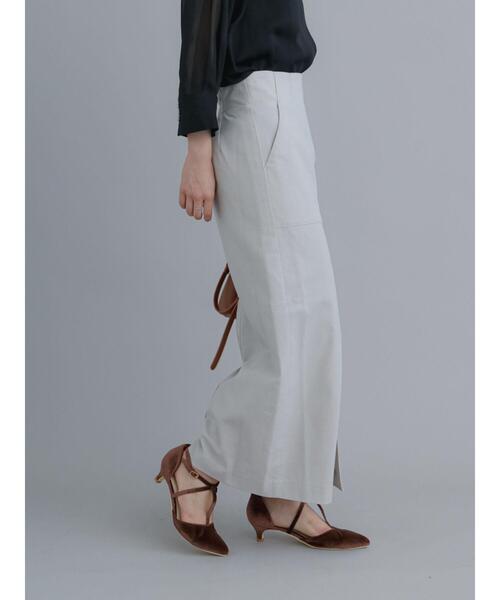 Te chichi（テチチ）の「ロングナロースカート（スカート・レディース・ネイビー/グリーン/ベージュ・F）」の17枚目の写真