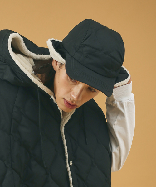 TAION（タイオン）の「【TAION /タイオン】リバーシブル ダウンパイロットキャップ/DOWN CAP/ユニセックス/R221ML-1（キャップ・メンズ・ブラック系その他/ダークベージュ/ダークネイビー/ブラック/カーキ/ダークグリーン・フリー）」の3枚目の写真