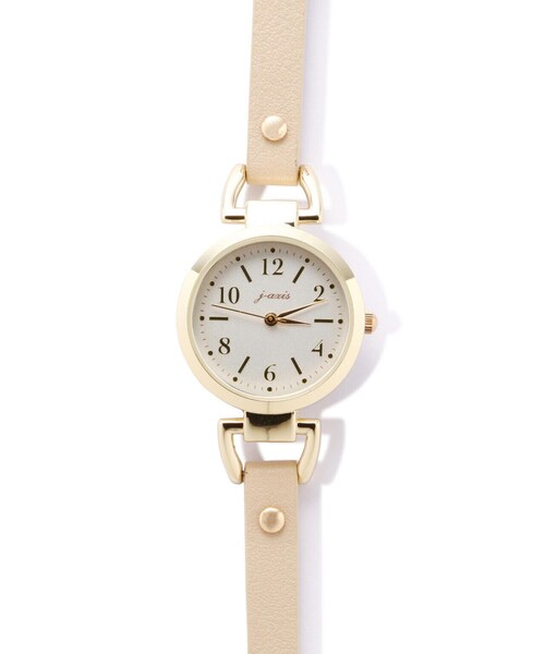 EDIT COLOGNE（エディットコロン）の「サイドソングウォッチ（アナログ腕時計・レディース・ベージュ/グレー・ﾌﾘ-）」の2枚目の写真