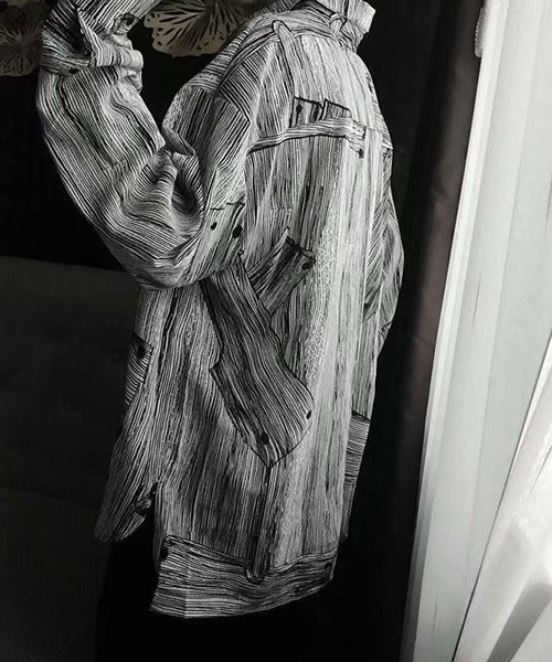 ROOPTOKYO（ループトウキョウ）の「総柄パターンシャツ ヴィンテージ風（シャツ/ブラウス・メンズ・グレー・M/L/XL）」の6枚目の写真