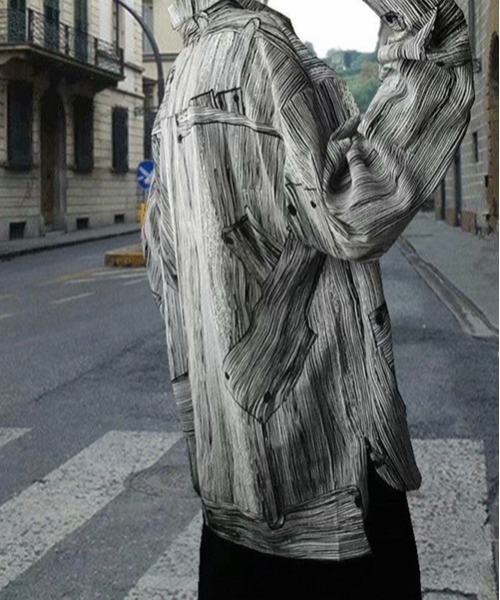 ROOPTOKYO（ループトウキョウ）の「総柄パターンシャツ ヴィンテージ風（シャツ/ブラウス・メンズ・グレー・M/L/XL）」の9枚目の写真